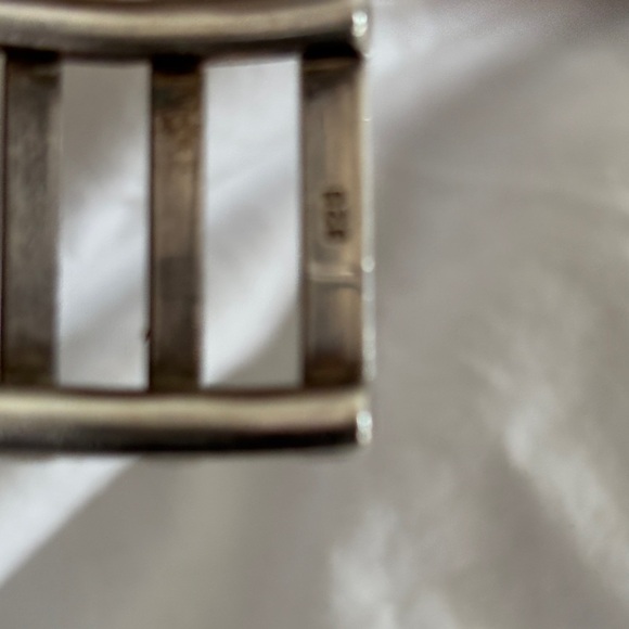 Mexico 925 Sterling Silver Ladder Wide Cuff - Picture 6 of 6